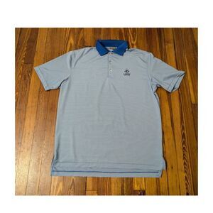 Peter Millar Summer Comfort Blue/Striped Polo Size Large